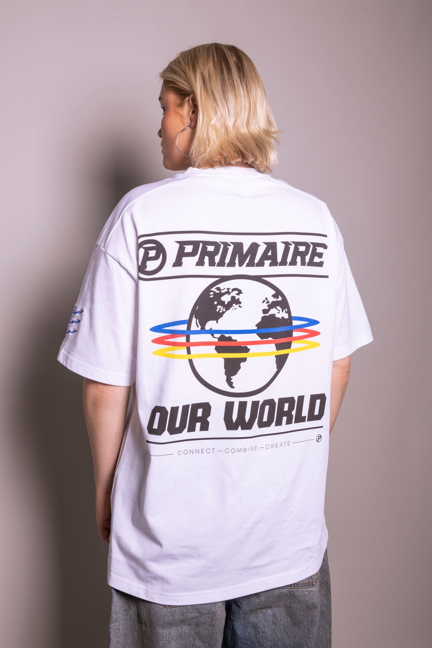 ‘Our world’ white tee